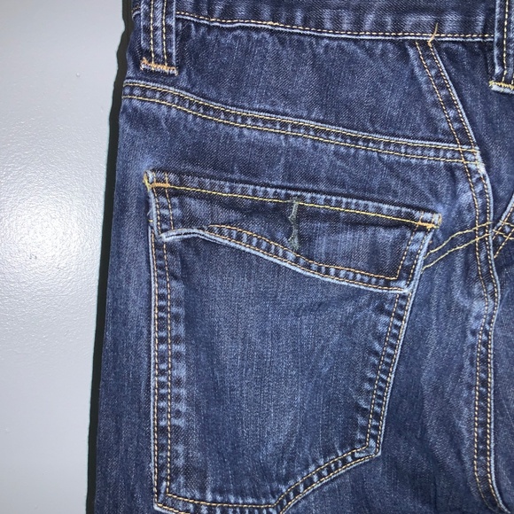 ED HARDY Denim C. AUDIGIER Button Fly Knee Pad Straight leg jeans Sz 33x 32 Y2K - Picture 10 of 14